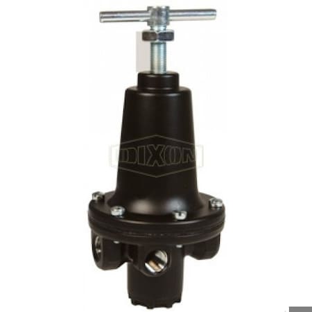 Dixon Watts by Relieving Standard Regulator, 1-1/2 in NPT, 500 SCFM Flow Rate, 2 to 125 psig Pressure R119-12C